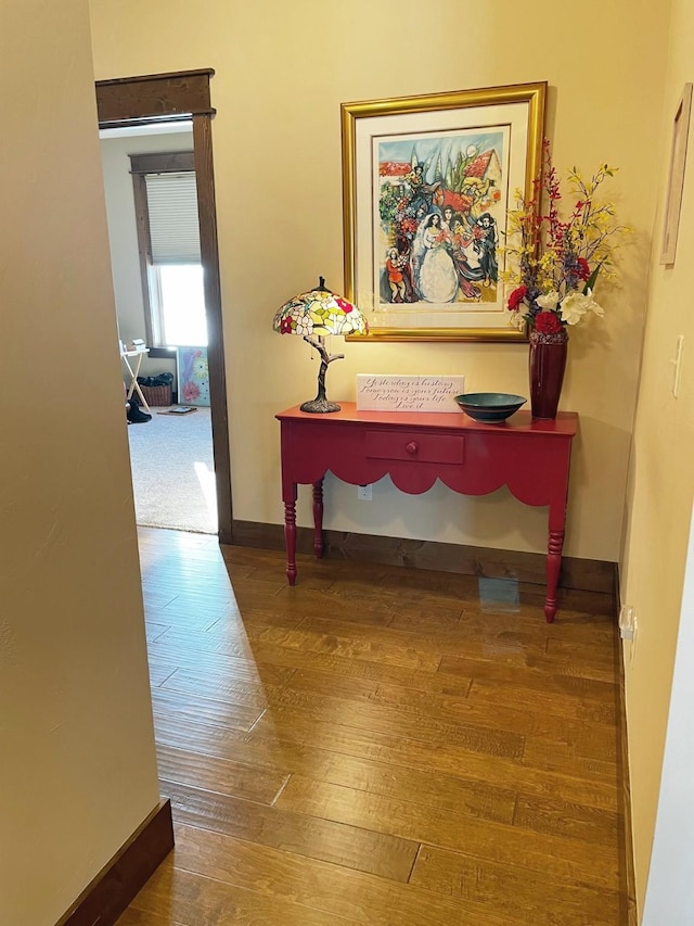 4195 Fox Hollow Dr, Helena, MT 59602 - corridor with wood finished floors and baseboards