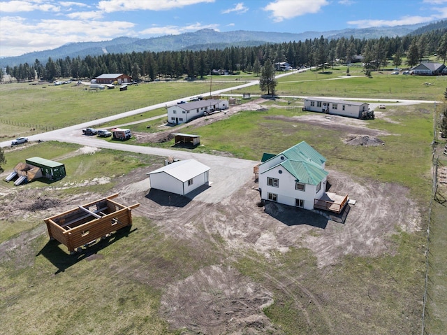 149 Vonderheide Ln, Kalispell, MT 59901 - overview of rural landscape with a mountainous background and a forest