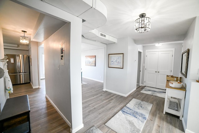 1536 Meadowlark Dr Unit 10B, Great Falls, MT 59404 - entryway featuring a chandelier and wood finished floors