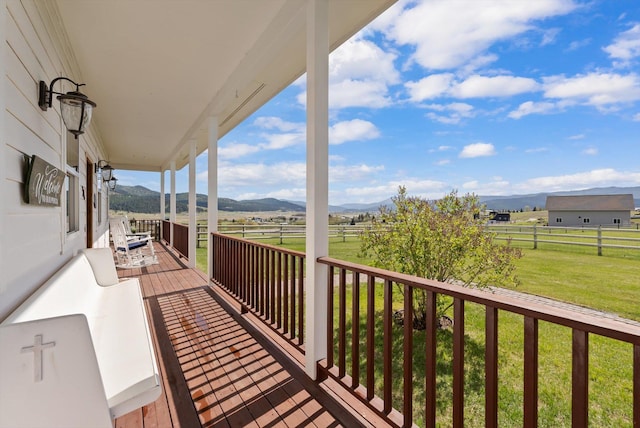 58 Morning View Way, Kalispell, MT 59901 - balcony featuring a mountain view and a view of rural / pastoral area