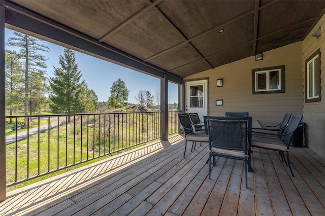 5550 Farm To Market Rd, Whitefish, MT 59937 - deck with outdoor dining space