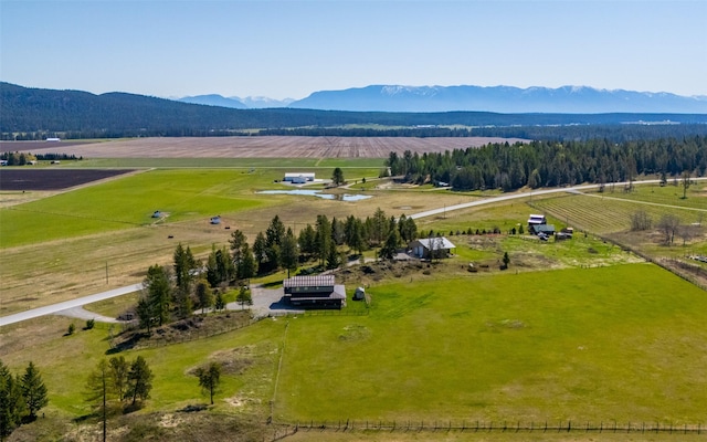 5550 Farm To Market Rd, Whitefish, MT 59937 - aerial view of sparsely populated area with rows of crops and a mountainous background