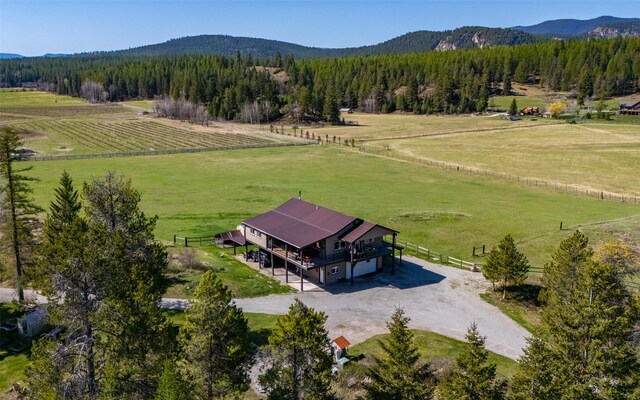 5550 Farm To Market Rd, Whitefish, MT 59937 - aerial view of sparsely populated area featuring mountains and a forest