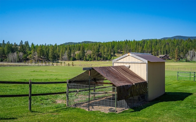 5550 Farm To Market Rd, Whitefish, MT 59937 - view of outbuilding with a view of trees, an outbuilding, a view of rural / pastoral area, and an exterior structure