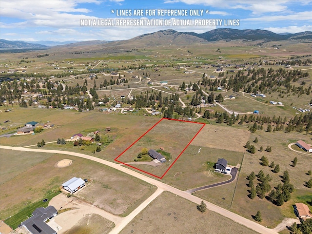 556 Fescue Slope Rd, Florence, MT 59833 - view of property location with a mountainous background and property boundaries highlighted