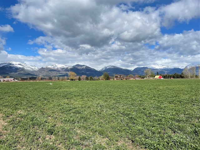 mountain view with rural landscape