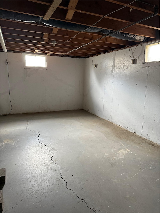 view of basement