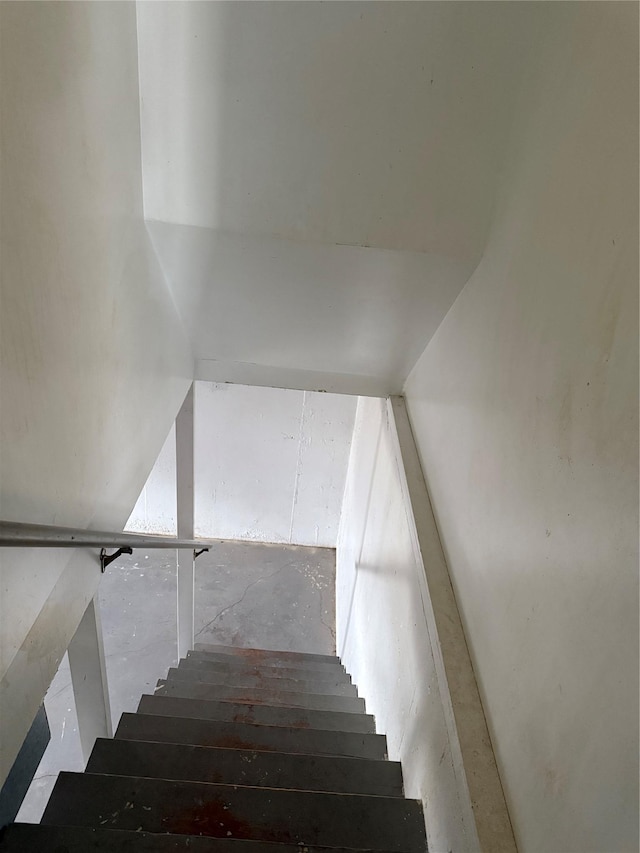 view of stairway