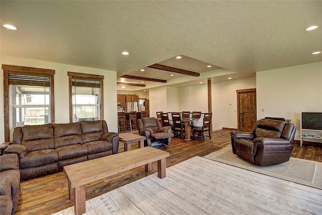 45292 Locust Ln, Charlo, MT 59824 - living area featuring wood finished floors and recessed lighting