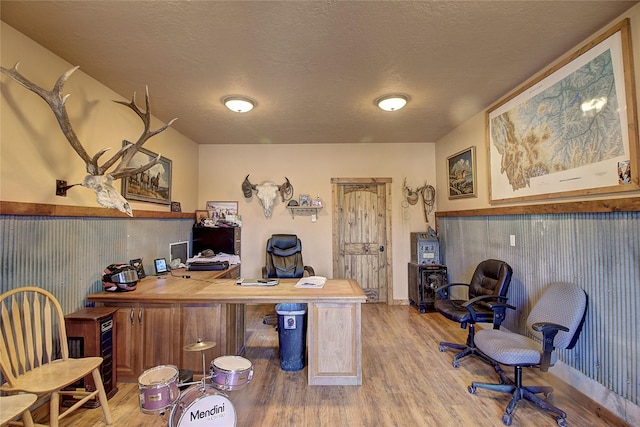 45292 Locust Ln, Charlo, MT 59824 - office space featuring wood finished floors and a textured ceiling