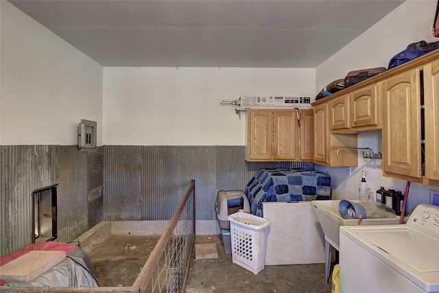 45292 Locust Ln, Charlo, MT 59824 - laundry area with washer / dryer and cabinet space