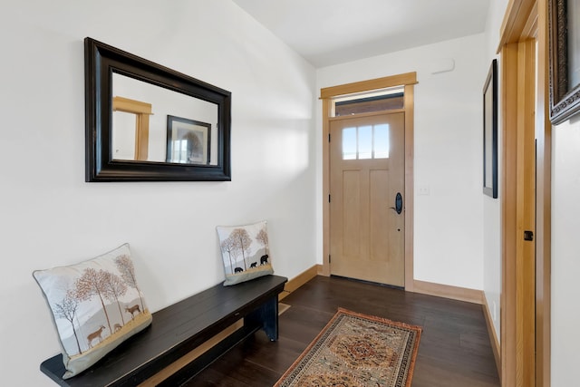 559 Stage Springs Ln, Stevensville, MT 59870 - entrance foyer with dark wood-style floors and baseboards