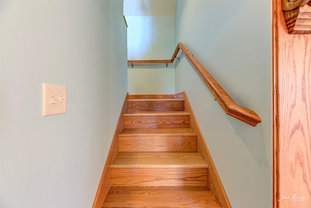 view of stairway