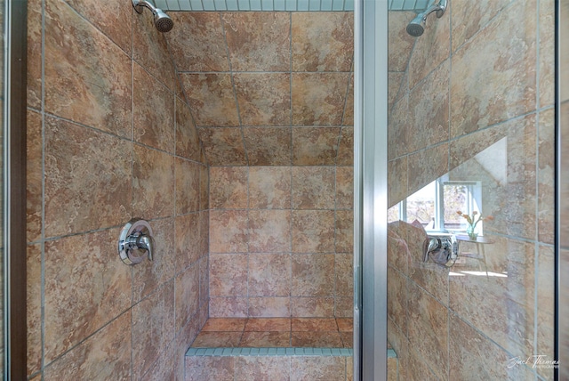 bathroom view of a stall shower