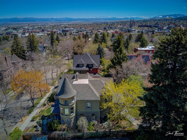 view of subject property featuring mountains