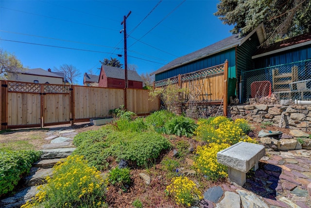 view of fenced backyard