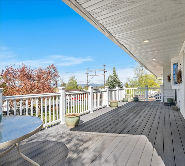 view of wooden deck