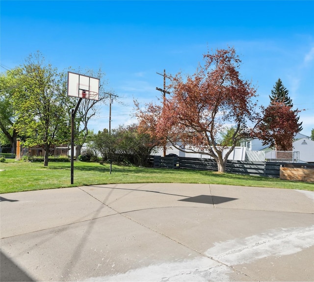 view of basketball court featuring community basketball court