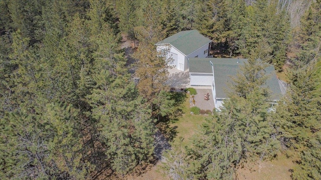 141 Aspen Ln, Eureka, MT 59917 - view from above of property featuring a heavily wooded area
