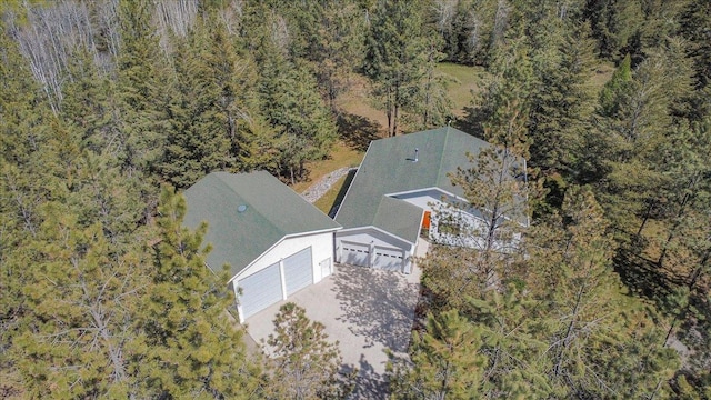 141 Aspen Ln, Eureka, MT 59917 - view from above of property with a heavily wooded area
