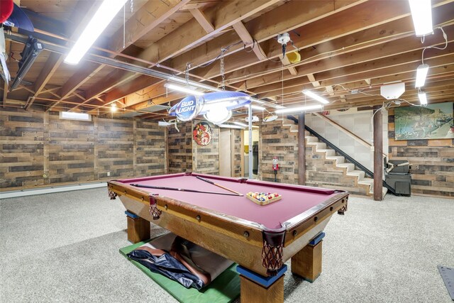 3313 5th Ave N, Great Falls, MT 59401 - rec room with carpet floors and pool table
