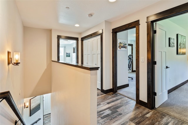 21087 Pamin Loop, Clinton, MT 59825 - hallway with wood finished floors and recessed lighting