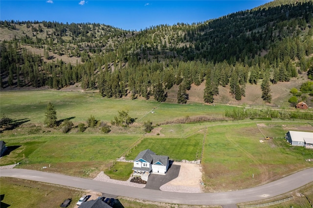 21087 Pamin Loop, Clinton, MT 59825 - aerial overview of property's location featuring rural landscape and a mountain backdrop