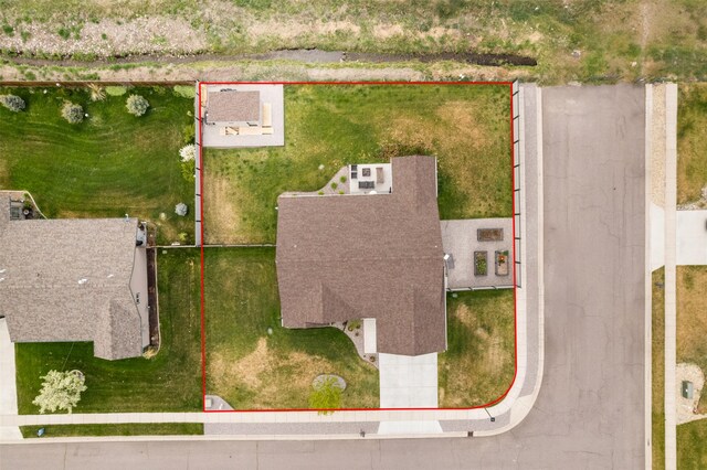1317 Creekside Dr, Stevensville, MT 59870 - aerial view of property's location with property parcel outlined