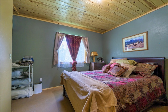 1500 River Rd W, Plains, MT 59859 - carpeted bedroom featuring wood ceiling and crown molding