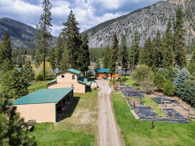 1500 River Rd W, Plains, MT 59859 - view from above of property with mountains and a forest