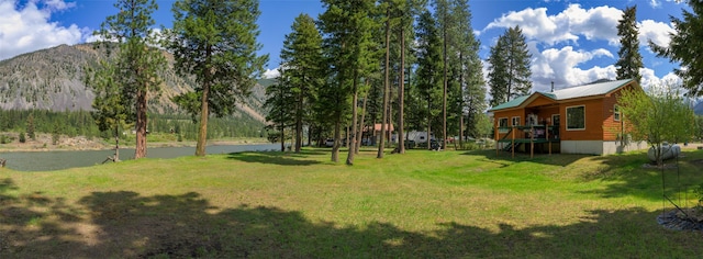 1500 River Rd W, Plains, MT 59859 - view of grassy yard with a deck with water view