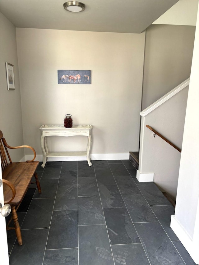 2195 Black Bird Ln, Kalispell, MT 59901 - foyer entrance with dark tile patterned floors