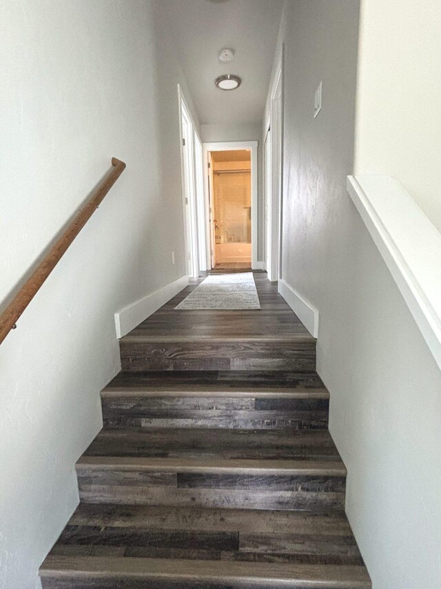 2195 Black Bird Ln, Kalispell, MT 59901 - stairway featuring wood finished floors
