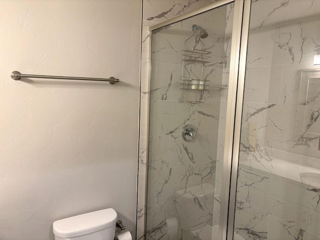 2195 Black Bird Ln, Kalispell, MT 59901 - full bathroom with toilet and a marble finish shower