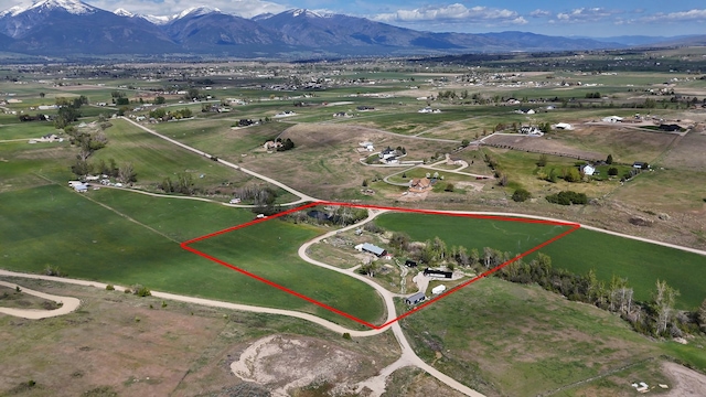 4358 Charlotte Way, Stevensville, MT 59870 - view of property location with property parcel outlined and mountains
