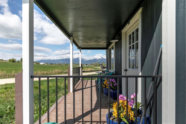 4358 Charlotte Way, Stevensville, MT 59870 - balcony featuring a mountain view