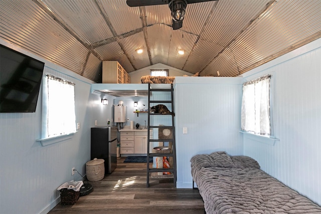 4358 Charlotte Way, Stevensville, MT 59870 - bedroom with dark wood-style floors and lofted ceiling