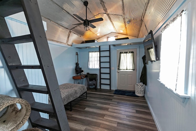4358 Charlotte Way, Stevensville, MT 59870 - bedroom featuring wood finished floors and lofted ceiling