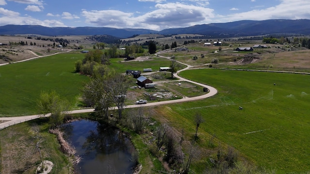 4358 Charlotte Way, Stevensville, MT 59870 - aerial view of property's location with rural landscape and a water and mountain view
