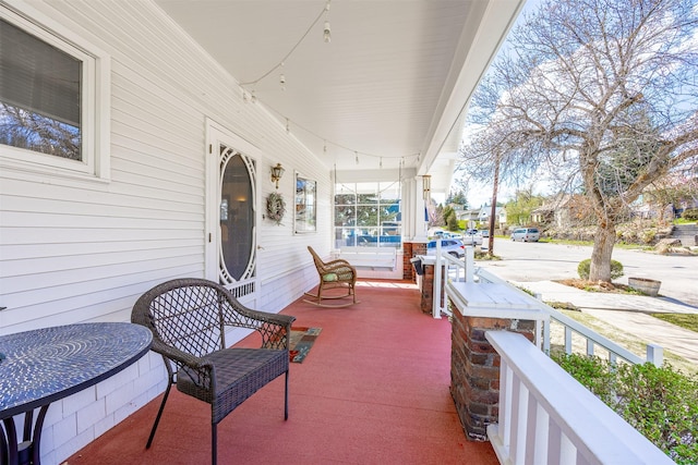 view of patio / terrace with a porch
