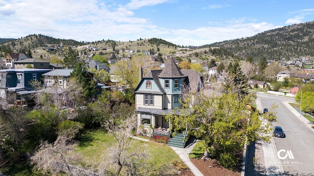 202 Blake St, Helena, MT 59601 - aerial view of residential area with mountains