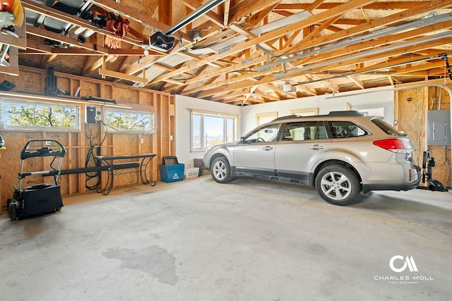 202 Blake St, Helena, MT 59601 - garage with electric panel and a garage door opener