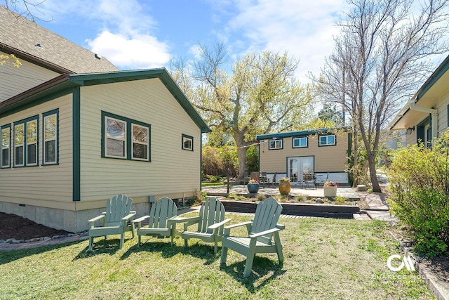 202 Blake St, Helena, MT 59601 - view of green lawn with french doors
