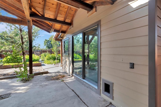 view of patio / terrace with fence