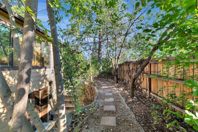 view of fenced backyard