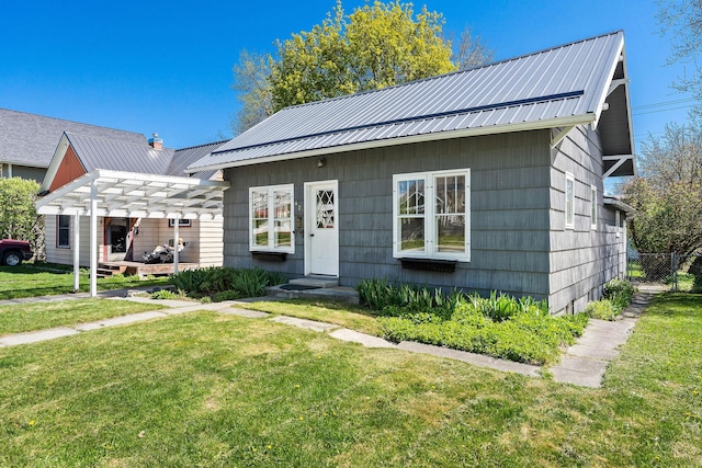 427 Somers Ave, Whitefish, MT 59937 - view of front facade with a pergola and a metal roof