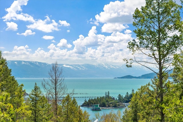 370 S Eighty Dr, Somers, MT 59932 - water view featuring a mountain backdrop