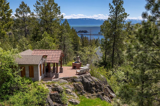 370 S Eighty Dr, Somers, MT 59932 - water view with a heavily wooded area
