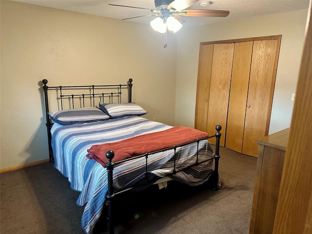 146 New Meadows Dr, Missoula, MT 59808 - bedroom featuring carpet, a closet, and ceiling fan