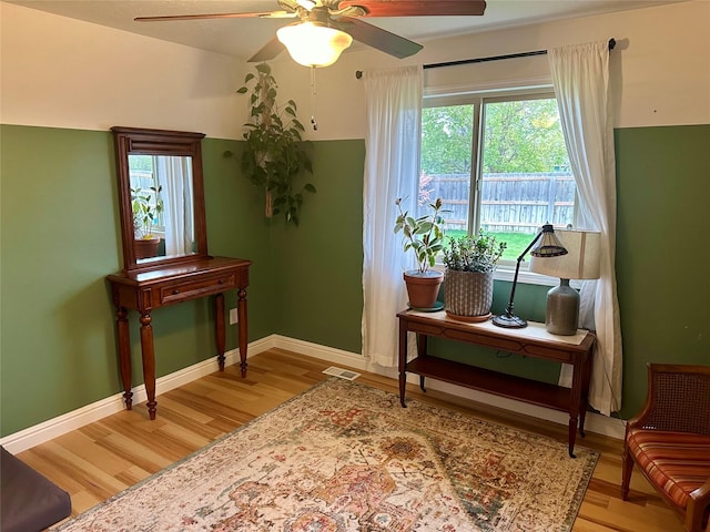 146 New Meadows Dr, Missoula, MT 59808 - living area featuring ceiling fan and light wood-style flooring